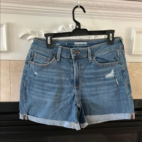 Sonoma Blue Jean Shorts Distressed - Picture 1 of 3